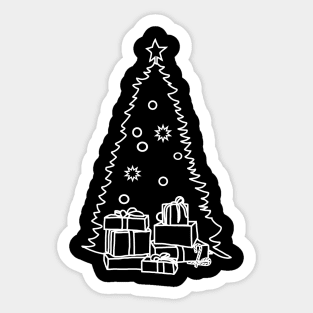 Classic Christmas Tree Gifts Sticker